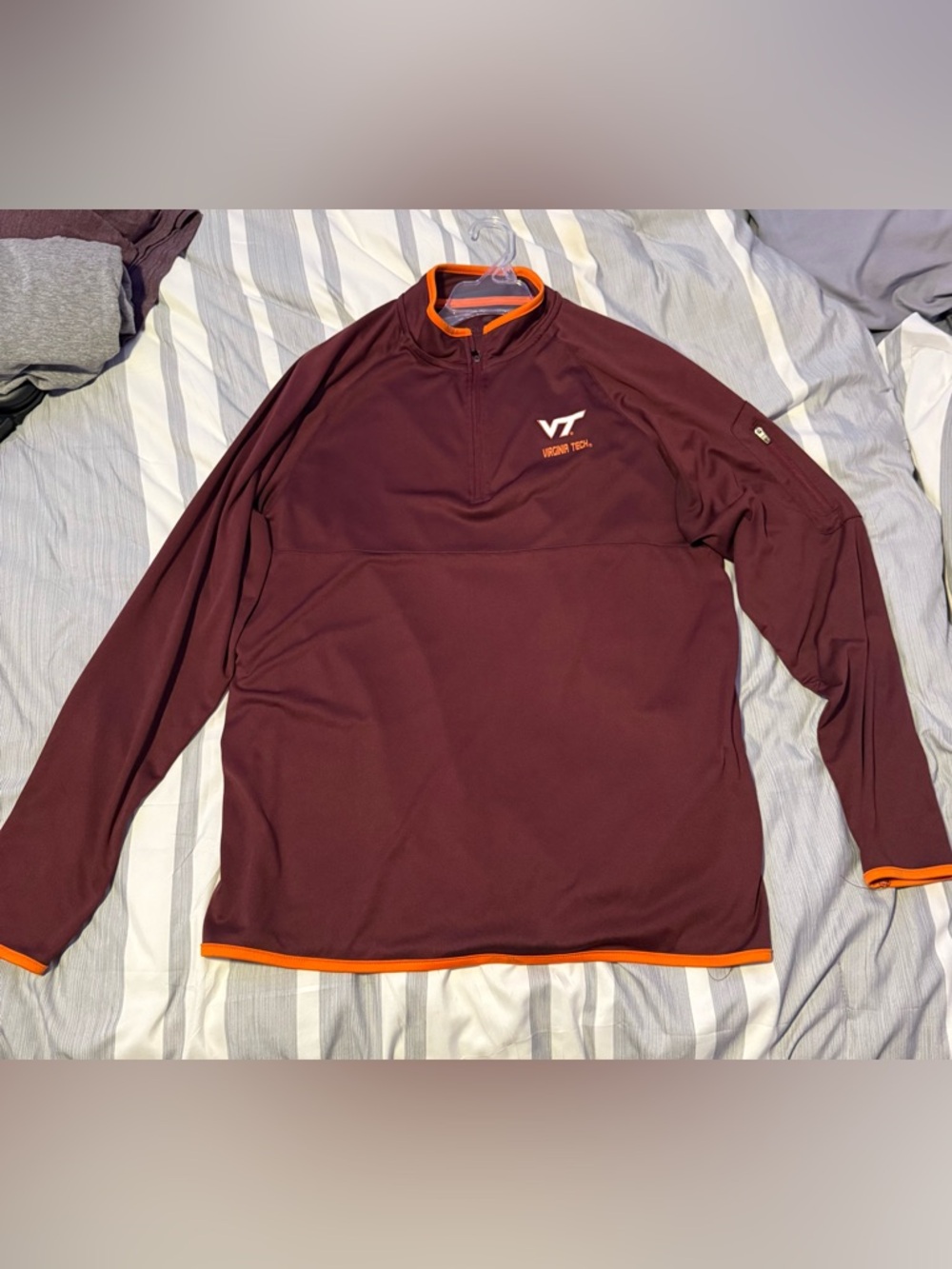 Colosseum Virginia Tech Maroon & Orange Quarter-Zip Pullover